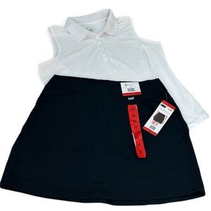 Greg Norman Collection White Polo and Black Skirt Set